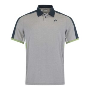 Head Padel Tech Polo Grey/Navy/Lightgreen
