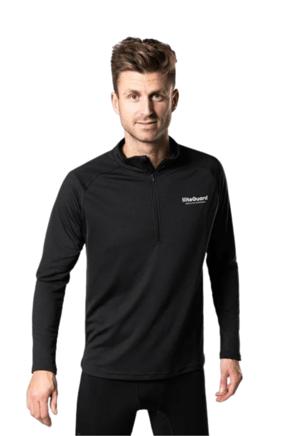 Liiteguard Ground Tech 1/4 zip - Sort - T-shirt