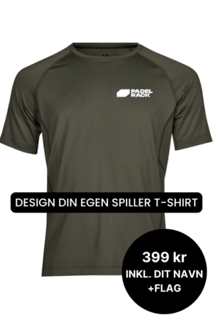 Lav din egen spiller t-shirt med navn og flag - Grøn - T-shirt