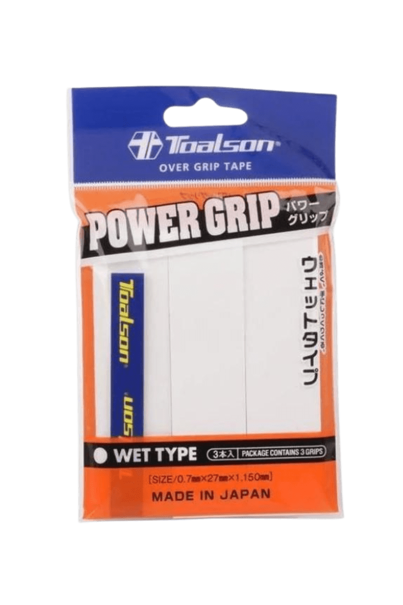 Toalson Power Overgrip - 3 Pak - Hvid - Padel tilbehør Toalson Power Overgrip - 3 Pak - Hvid - Padel tilbehør